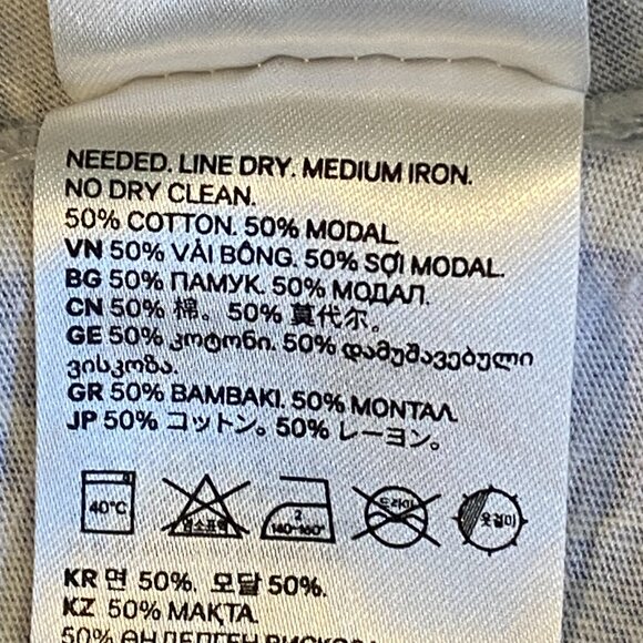 H&M Botanical Print Sundress Twist Back XS Blue & White #285V - Picture 9 of 9